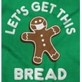 thumbnail image 2 of Xmas Let's Get this Bread Gingerbread Womens Fitted Plus Size Graphic Tee Brisco Brands 3X, 2 of 5