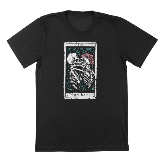 Tarot Hey Bae Humor Graphic Black Mens T-Shirt