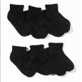 thumbnail image 2 of Everlast Polyester Quarter Socks Kids 6-9, Black (6 Pack), 2 of 2