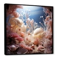 thumbnail image 2 of Designart "Surreal Dreams of Underwater Coral III" Animals Framed Wall Art - Beige Coral Living Room Framed Canvas Art, 2 of 6