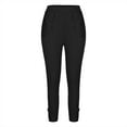 thumbnail image 4 of Riforla Womens Capris for High Waist Stretch Leggings Slim Fitting Yoga Pants Athletic Exercise Workout Capris 01 Pants for Women Black XXXL, 4 of 6