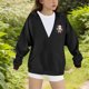 thumbnail image 5 of Sudadera deportiva informal con estampado degradado para niños y niñas, cuello redondo, manga larga, poliéster, 5 of 6