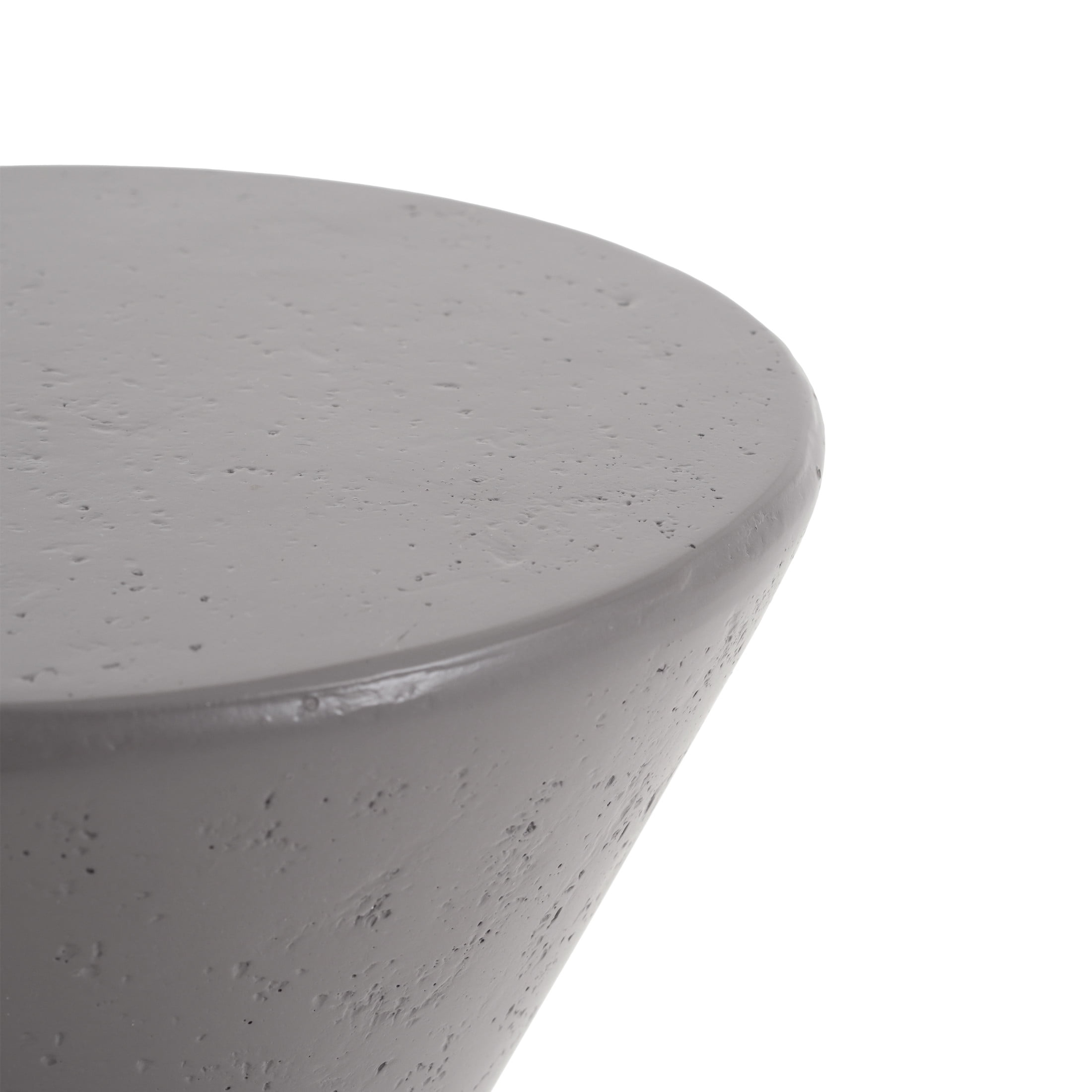 Christopher Knight Home 22.3"H Modern Round Garden Pedestal, Indoor Outdoor MGO Plant Stand, Gray