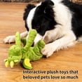 thumbnail image 4 of UXVA Interactive Plush and Chew Dog Toy with Squeaker and Crinkle Paper for Tough Chew, Green Dragon, 4 of 6