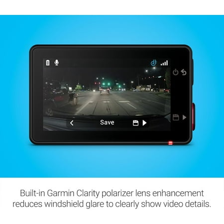 Garmin - Dash Cam X310 4K Touchscreen Dash Cam with a 140-degree Field of View and built-in Clarity Polarizer - Black