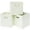 Creamy-3 Pack, variant on Fabric Cube Storage Bin 3 Pack Navy Blue Organizer with Dual Handles