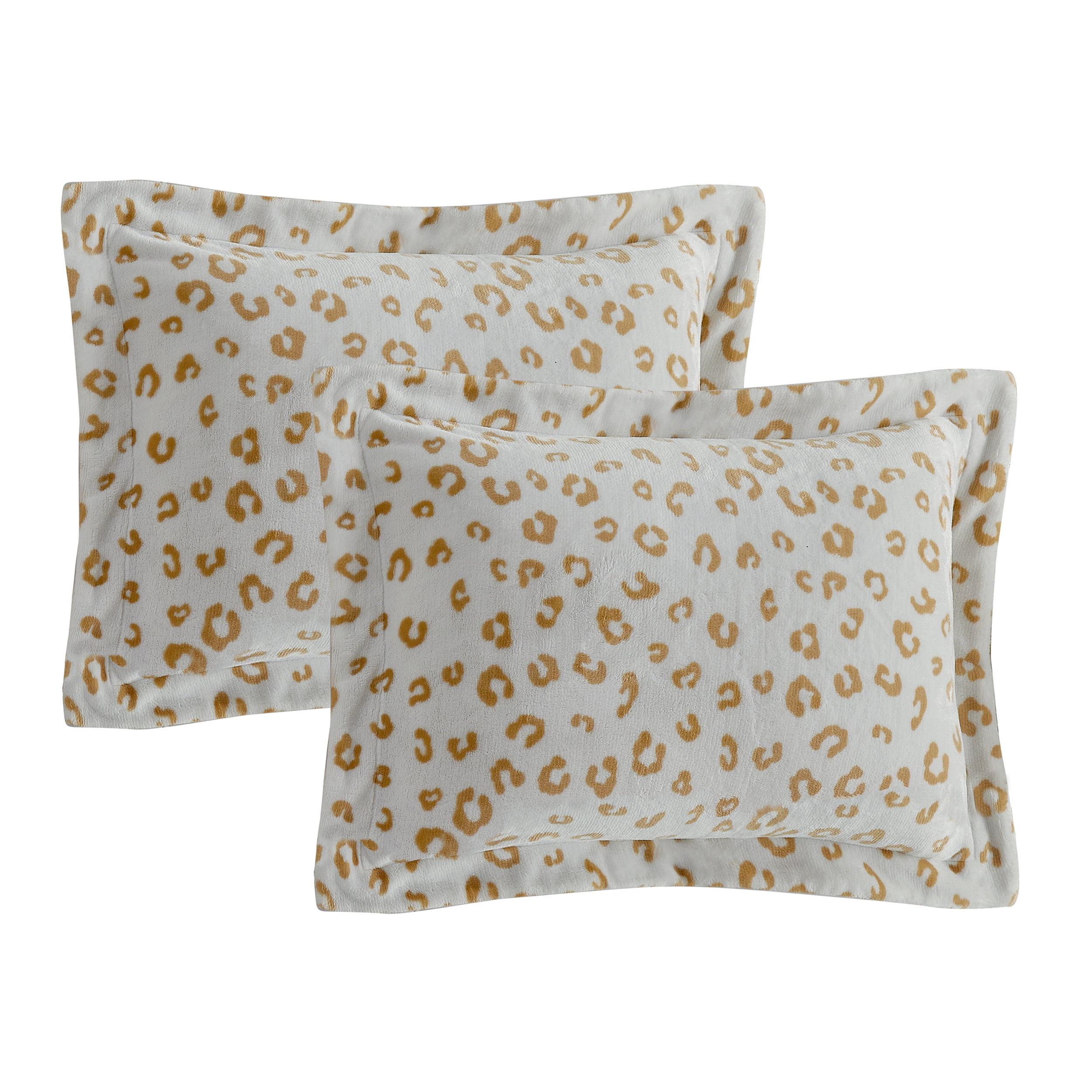 Design Studio Leopard Tan Ultra 3-Piece Plush/Sherpa Comforter Set - Queen