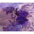 thumbnail image 4 of oneOone Viscose Chiffon Medium Purple Fabric Chevron|Leaves & Floral Watercolor Sewing Craft Projects Fabric Prints By Yard 42 Inch Wide, 4 of 4