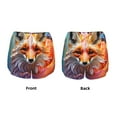 thumbnail image 3 of Balery Color Splash Fox Portrait Pantalones cortos deportivos para mujer con forro y dos bolsillos, elásticos, para entrenamiento, gimnasio, yoga-Medium, 3 of 7