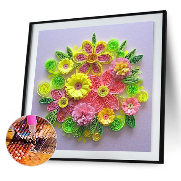 Cuadros Decorativos Diamond Painting 5D DIY Letters Full Round Drill Rhinestone Kit (NY219) Tmvgtek embutido en tela