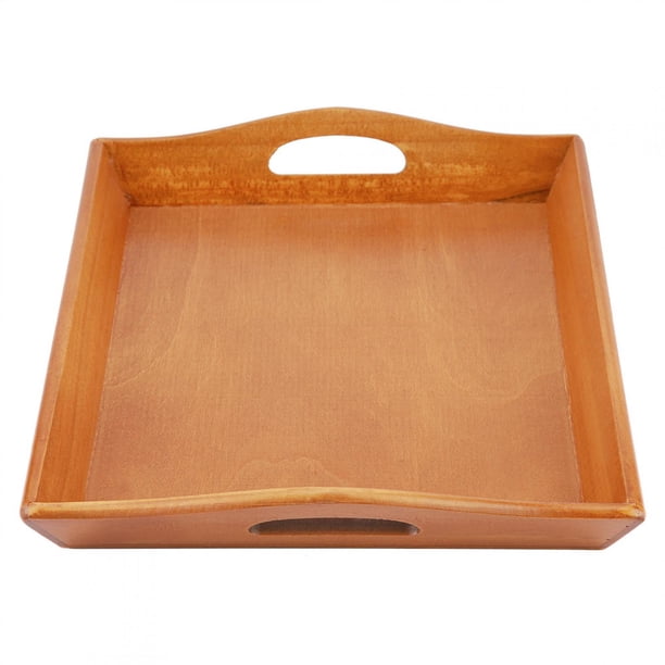 Bandeja para servir alimentos, bandeja de madera para servir platos, juego de té, bandeja para servir, bandeja para servir, funcionalidad de alta precisión