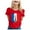 Red, variant on TSADFHJI Plus Size Christmas Tops for Women Short Sleeve Womens Fashion for Casual Tops Short Sleeve Round Neck Tee T Shirt Printing Loose Top S Red