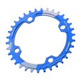 thumbnail image 1 of Plato ancho estrecho 104 BCD rueda de cadena de bicicleta redonda única para bicicleta de montaña 34T Azul kusrkot Plato de bicicleta de montaña, 1 of 8