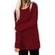 thumbnail image 2 of Suéteres para Mujer Manga Larga Cuello Redondo Color Sólido Tops de Moda Adepaton WRMH-137-22, 2 of 5