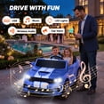 thumbnail image 3 of Dodge Electric Ride on Cars for Kids, 24V Licensed Dodge Durango Powered Ride on Toy with Parent Remote Control, Electric Car Vehicle for Boys 3-6 w/Music Player/LED Light/Safety Belt, Blue, 3 of 12