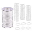thumbnail image 3 of 100 Piezas Cordón para Cortinas Romanas Kit de Repuesto con Cordón y Anillos de Poliéster para Persianas Cortinas Transparentes y Decoración Adecuado para Proyectos de Bricolaje Hogar, 3 of 7