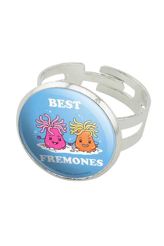 Best Fremones Frenemies Friend Enemy Funny Humor Silver Plated Adjustable Novelty Ring
