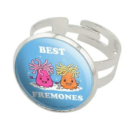 Best Fremones Frenemies Friend Enemy Funny Humor Silver Plated Adjustable Novelty