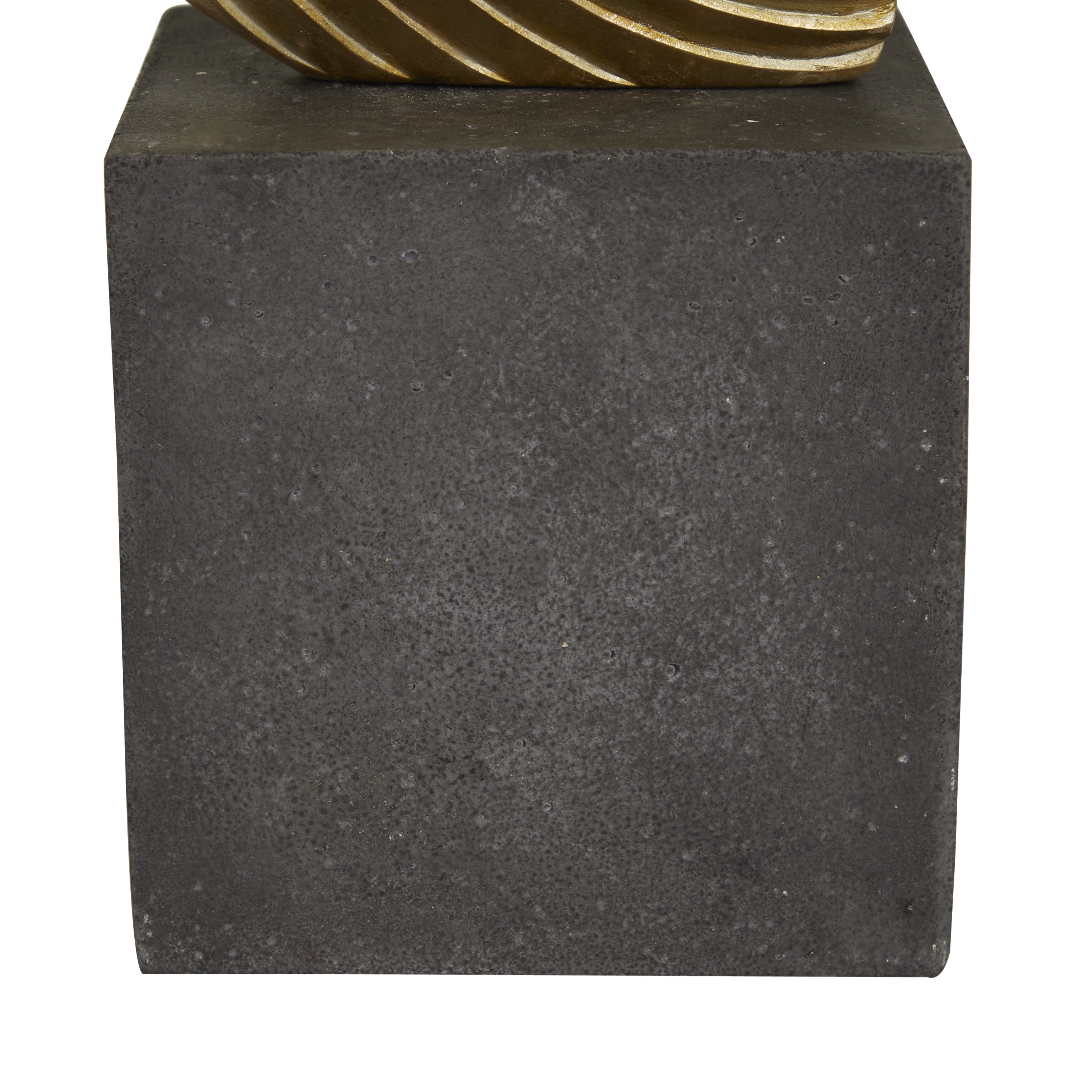 13", 14"H Bronze Polystone People Sculpture with Silver Ball Stands, by DecMode (2 Count)
