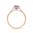 thumbnail image 2 of Angara Natural 0.9 Ct. Tanzanite Solitaire Ring in 14K Rose Gold for Women (Ring Size: 3.5), 2 of 9