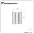 thumbnail image 5 of Simpli Home Demy 18 inch Industrial Metal Accent Table in White Genuine Marble & Black Metal, Assembled, 5 of 9