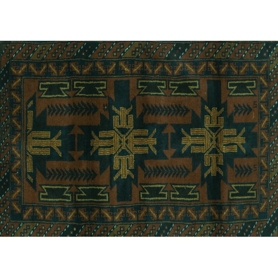 Ahgly Company Indoor Rectangle Persian Turquoise Blue Traditional Area Rugs, 8' x 12'