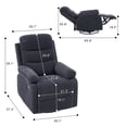 thumbnail image 4 of GAOHAPY Rocking Recliner Chair,Modern Swivel Glider Recliner Chair,Corduroy Fabric Upholstery Recliner,Manual Reclining Sofa Chair for Living Room,Office,Apartment,Dark Grey, 4 of 8