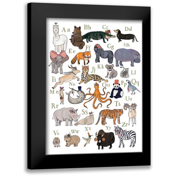 Melin, Hanna 11x14 Black Modern Framed Museum Art Print Titled - ABC Party Animal