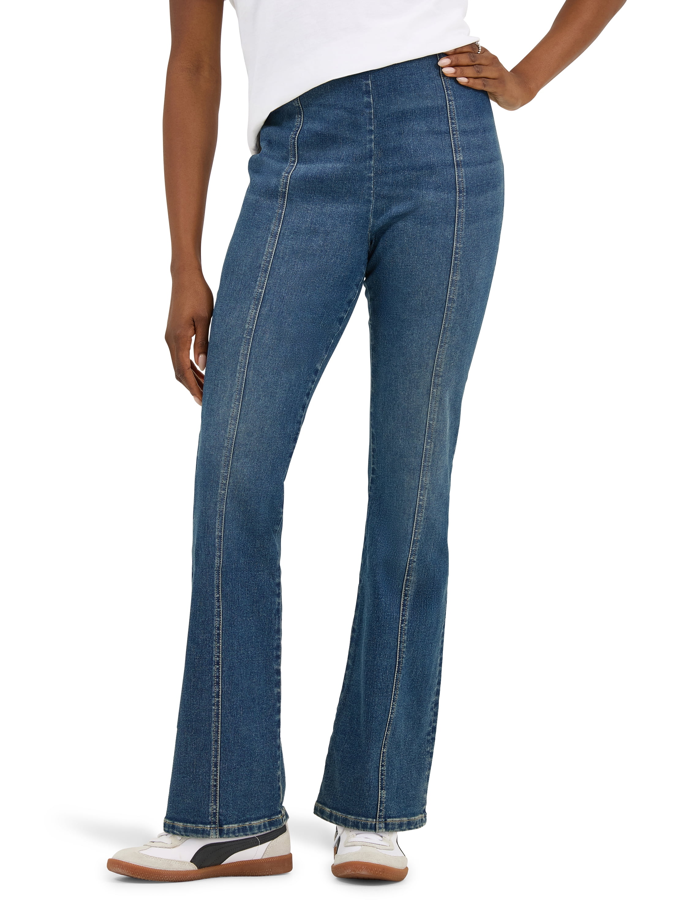 【PORTERNA】Luen Day Flare Jeans Lee® Women's Heritage High Rise Pull On Flare Jean, Sizes XS
