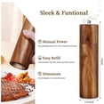 thumbnail image 3 of Juego 2 Molinillos Sal y Pimienta Madera Acacia 20cm Recargables con Núcleo Cerámico Ajuste Grosor Molinillo Especias Regalo Cocina Elegante, 3 of 5