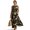 Black Gold Crane, variant on Oriental Beach Crane Print Women's Summer Tank Dress Crew Neck Maxi Dress with Pockets Breathable Beach Long Dresses Linen-Like Sundress Ladies Casual Dresses, 3XL