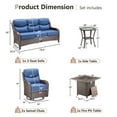 thumbnail image 2 of Gymojoy 5PCS Patio Furniture Set with Fire Pit Table, Outdoor Conversation All-Weather Rattan Swivel Chairs with 6in. Thick Cushions, 2 of 14