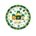 thumbnail image 2 of Loespoir 9in St. Patrick's Day Plates, Clovers-themed Disposable Paper Plates, 24 pieces Party Plates, For Birthday Parties, Baby Showers, Irish Celebration, Festive Tableware(A-24PC), 2 of 6
