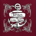 thumbnail image 2 of Wild Bobby, Jesus Is The Anchor Of My Life, Inspirational/Christian, Unisex Graphic Hoodie Sweatshirt, Maroon, XX-Large, 2 of 4