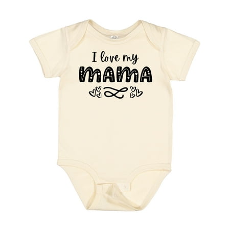 

Inktastic I Love My Mama with Hearts Gift Baby Boy or Baby Girl Bodysuit