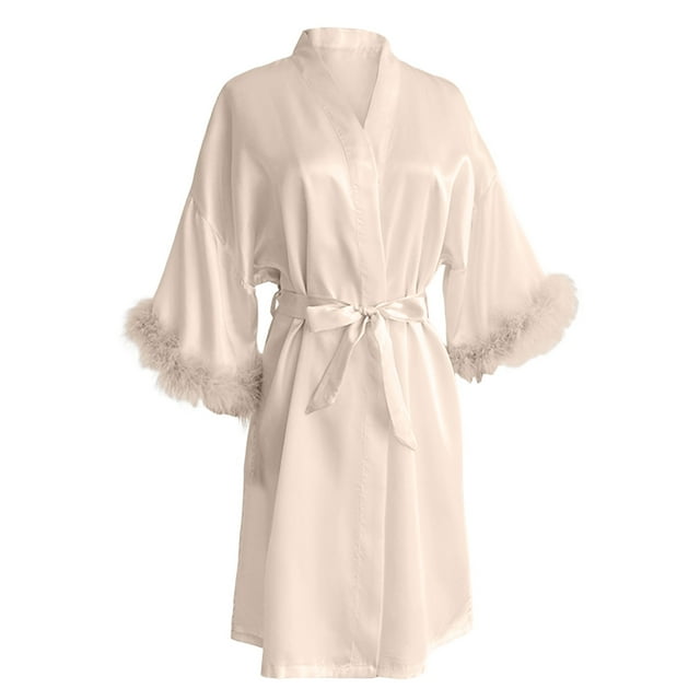 2025 Newy Morning Robe Women Silk Pajamas Long Sleeved Thin Womens Robe Outer Robe Spring and Women's Bathrobes Long 2X Autumn