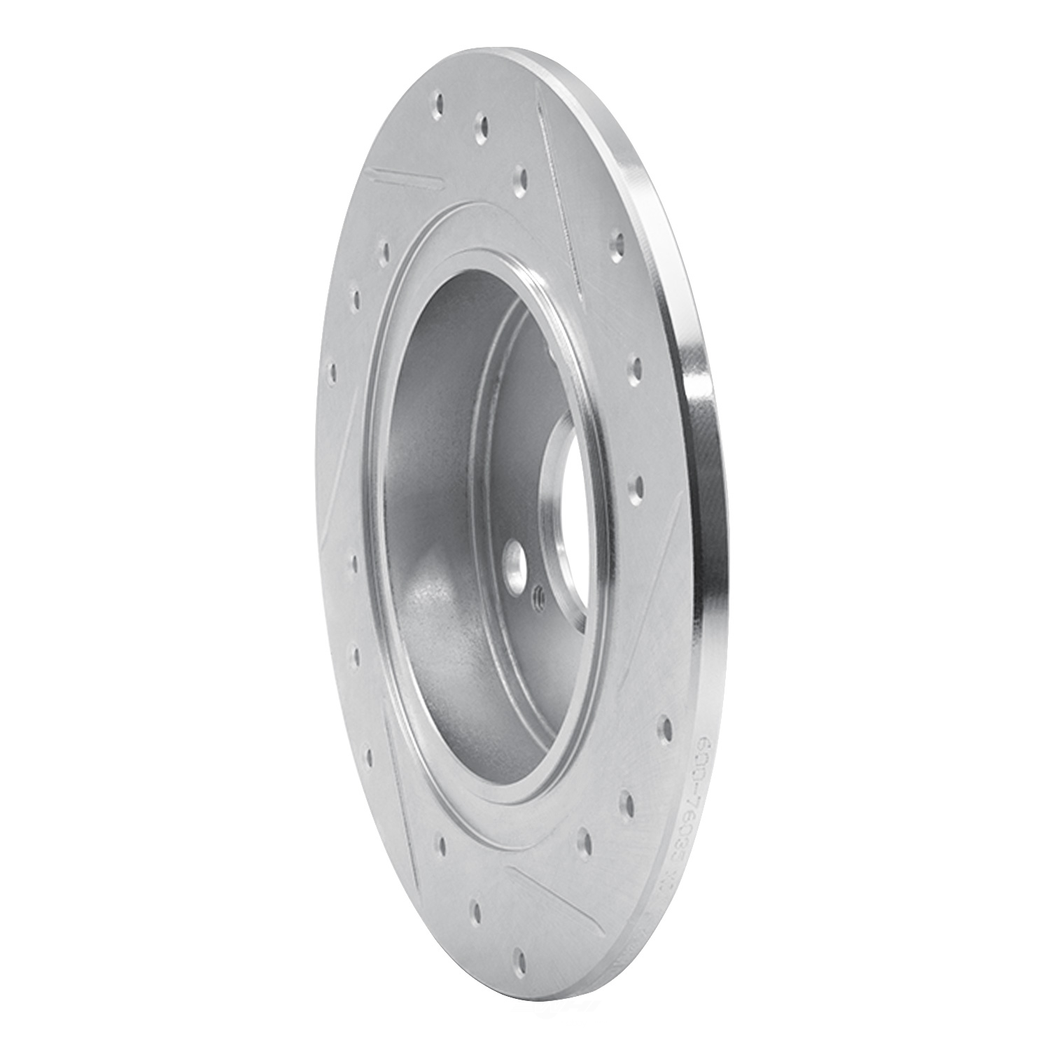 Dynamic Friction Company 631-76035L DFC Brake Rotor - Drilled And Slotted - Silver