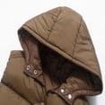 thumbnail image 4 of Maqroz Girls Quilted Sleeveless Jackets Snap Button Down Hooded Coat Casual Warm Lightweight Solid Color Daily Wear for Fall Winter, 4 of 5