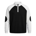 thumbnail image 5 of Guluxicc Waffle Knit Shirts for Men Quarter Zip Mock Neck Color Block Shirts Long Sleeve Everyday Wear Casual Outfit, 5 of 5