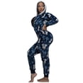 thumbnail image 1 of xiaxaixu Combinaison de Noël à Manches Longues pour Femmes Imprimé Dessin Animé Fermeture Éclair Pyjama une Pièce, 1 of 10