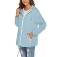 thumbnail image 2 of Avoogue Womens Waterproof Rain Jacket Lightweight Outdoor Active Windbreaker Breathable Hooded Rain Coat, 2 of 7