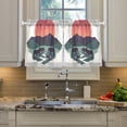 thumbnail image 2 of Yayeee Kitchen Curtains Tier Pair Light Filtering 27"x36" Rod Pocket Short Cafe Window Panel, Abstract Elephant, 2 of 7