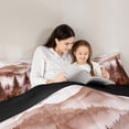 thumbnail image 5 of Homewish Natural Botanical Full Size Comforter Sets,Tropical Pine Tree Bedding Comforter Set,Brown White Bedding Sets For Adults,Microfiber Bedroom Decor Reversible,3pcs, 5 of 8
