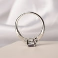 thumbnail image 4 of Lab Created Alexandrite engagement ring for women emerald cut sterling silver color changing gemstone June birthstone, 4 of 5