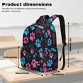 thumbnail image 7 of Xoenoiee Colorful Dog Paw Pattern Backpack for Girls Teenager School Bag with Handle, Portable Kids School Bookbags Casual Daypack with Zipper Pocket for Camping Outdoor Travel Sports, 7 of 7