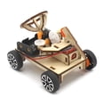 thumbnail image 3 of Coche Eléctrico, Juguetes para Experimentos de Ciencia, Rompecabezas de Madera Hecho a Mano, Artesanías Duraderas, Desarrollo Cerebral, Campo de Hugo Coche de madera de bricolaje, 3 of 8