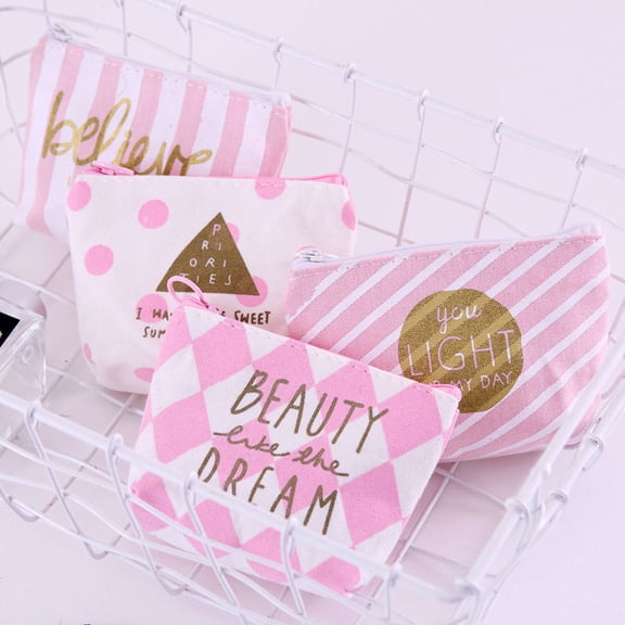 HEANUJJ 4 Pcs Rectangular Card Holder Wallet Set for Girls Cash Storage Travel Accessories