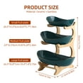 thumbnail image 2 of Pristin Display stand,Plate Party Buffet Ceramic Fruit Wood Easy Install 3 Kitchen Ceramic Fruit Stand Dessert Cake Fruit Kitchen Ceramic Dessert Cake Plate Wood Stand Easy Stand Easy Install 3 Tier, 2 of 6