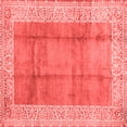 thumbnail image 1 of Ahgly Company Indoor Square Abstract Red Contemporary Area Rugs, 8' Square, 1 of 4