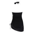 thumbnail image 4 of Yammkia One Piece Swimsuit Womens One Piece Swimsuit Retro Tummy Control Bathing Suits Ruched Modest Full Coverage Swimwear(Black,S), 4 of 8